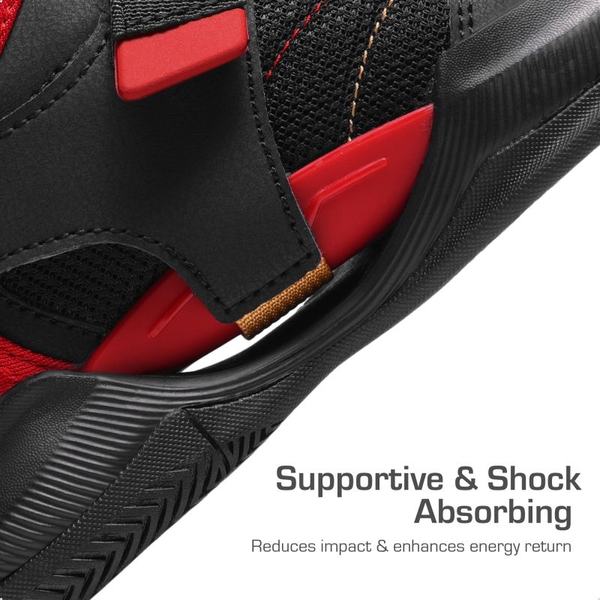 Kids Non-Slip Basketball Shoes  - BLACK-RED - 2